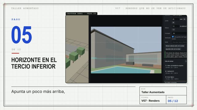 Revisión de composición de un render