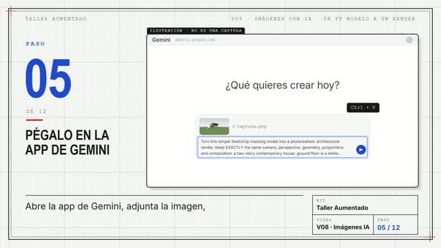 Captura de SketchUp convertida en render
